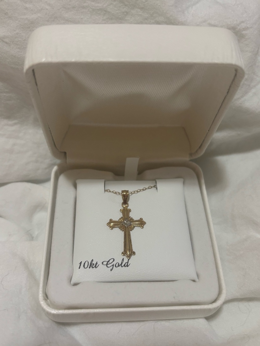 10k gold cross necklace